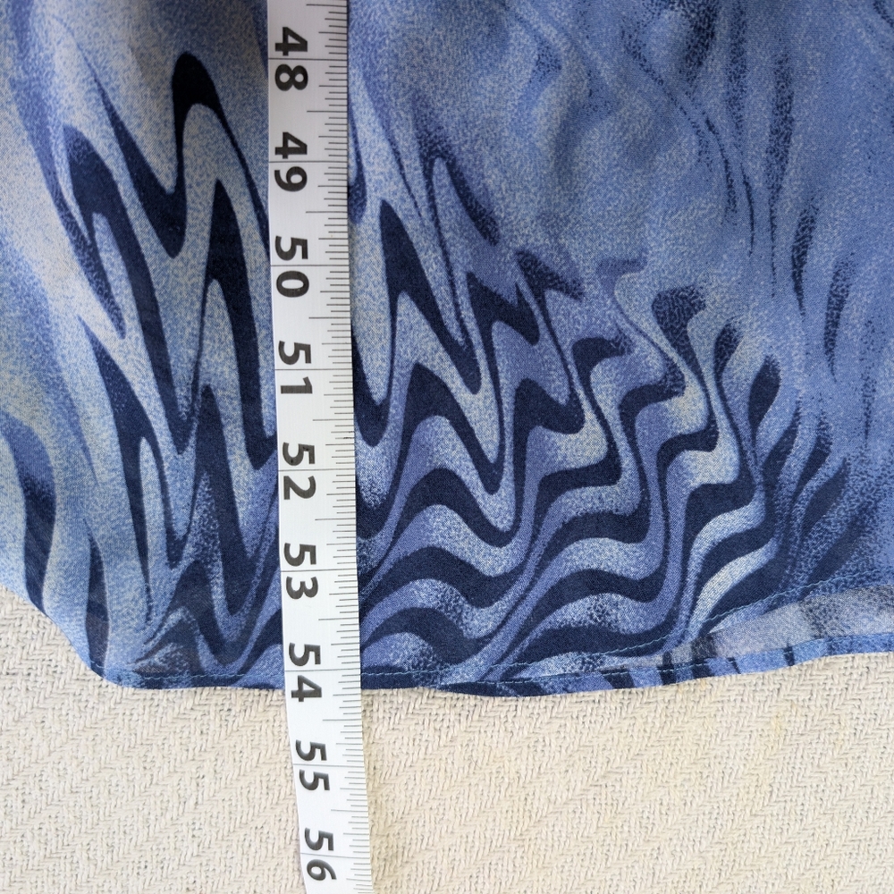 Donna Ricco Beautiful Blue Abstract Print Maxi Dress – Size 10 - Picture 8 of 8